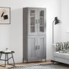 VidaXL Dulap &icirc;nalt, gri sonoma, 69,5x34x180 cm, lemn compozit