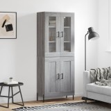 vidaXL Dulap &icirc;nalt, gri sonoma, 69,5x34x180 cm, lemn compozit