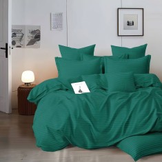 Lenjerie de pat damasc HORECA (GROS) &ndash; VERDE - doua persoane