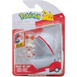Figurina in bila Clip N Go Pokemon S2, Scorbunny si Premier Ball