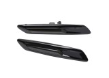 Set lampa semnalizare laterala BMW Seria 5 (F10/F11), 2011-2013, partea stanga, dynamic indicator; LED; negru rim, fumuriu; TUNING,