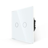 Intrerupator touch dublu Luxion cu indicator luminos