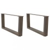 VidaXL Picioare pentru măsuță de cafea &icirc;n formă de V, 2 buc., oțel natural, 70x(30-31,3) cm 4012619