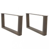 vidaXL Picioare pentru măsuță de cafea &icirc;n formă de V, 2 buc., oțel natural, 70x(30-31,3) cm
