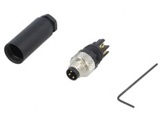 Conector M8 3-Pin Tată pe Cablu IP67 60V 4A foto