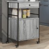 Gossi carucior de bucatarie, gri sonoma, 56x43x89,5cm, lemn prelucrat