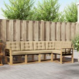 vidaXL Set de canapele de exterior cu pernă 5 pcs Alb și Bej 3389483