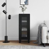 vidaXL Servantă, negru, 34,5x34x90 cm, lemn compozit