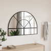 Oglinda de perete, negru, 100x70 cm, arcuita, fier GartenMobel Dekor, vidaXL