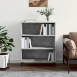 vidaXL Bibliotecă, gri beton, 69,5x32,5x90 cm, lemn compozit