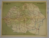 harta mica CFR din 1938 Romania Mare