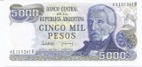 Argentina 5000 Pesos (nedatata; circa 1977-1983) Serie B - P-305 !!! (necirculata)