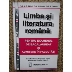 Limba si literatura romana pentru examenul de bacalaureat - C Barboi, V Lisman