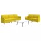 vidaXL Set de canapele, 2 piese, galben deschis, textil 3278324