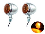 Motociclete ATV Beculu Semnal de viraj Cromat Chihlimbar 12v
