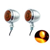 Motociclete ATV Beculu Semnal de viraj Cromat Chihlimbar 12v