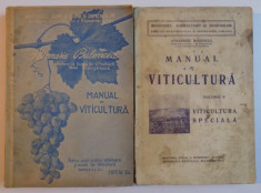 MANUAL DE VITICULTURA , PENTRU UZUL SCOLILOR INFERIOARE SI MEDII DE VITICULTURA , VOL. I - II , ED. a - II - a de ATHANASIE BULENCEA , 1947 foto