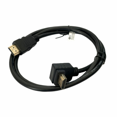 Cablu HDMI tata, HDMI tata, mufa cotita, 1m, negru, Goobay, 31915, T199879 foto