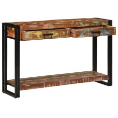 Gossi masa de consola multicolor 120x33x75 cm lemn masiv recuperat