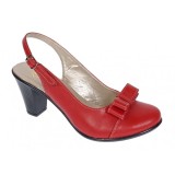 Pantofi eleganti dama decupati din piele naturala - Model Mara Rosu Box