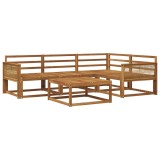 vidaXL Set de canapele de exterior 5 pcs natural Lemn Solid de Acacia 3382547