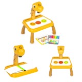 Tabla de Desen cu Proiector Homelux, 12 Markere, 24 Modele, Dinozauri, Varsta 3 ani+