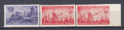 ROMANIA 1950 LP 263 PLANUL DE STAT SERIE SARNIERA foto