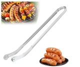 Cumpara ieftin Cleste gratar inox pentru carnati hot, dog, rotativ reversibil, usor de utilizat , accesoriu BBQ alimentar