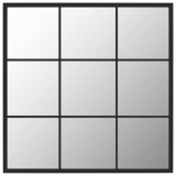 Cumpara ieftin Oglinda de perete, negru, 60x60 cm, metal