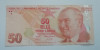 M1 - Bancnota foarte veche - Turcia - 50 lire - 2009