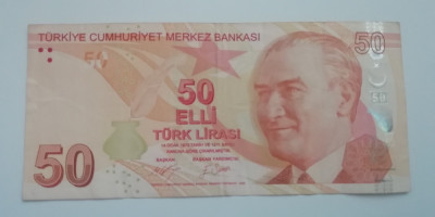 M1 - Bancnota foarte veche - Turcia - 50 lire - 2009 foto