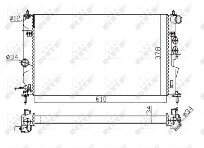 NRF 50563A Economy Class Radiator, racire motor foto