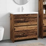 Cumpara ieftin Set de mobilier pentru baie Lemn vechi 81 x 40 x 84,5 cm