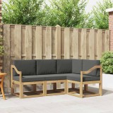 vidaXL Set de canapele de exterior cu pernă 4 pcs Alb și antracit 3387576