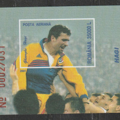 Romania 2001 - #1549 Hagi 17 Ani Sub Tricolor S/S 1v MNH