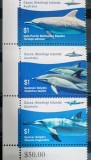 Cocos Islands 2016 delfini fauna marina serie 3v. nestampilata
