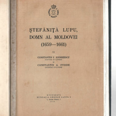 Stefanita Lupu Domn al Moldovei (1659-1661) - C. I. Andreescu/C. A. Stoide, 1938