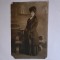 Carte poștală cu t&acirc;nără doamnă in 1909