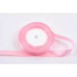 Panglica din satin pentru decorare, roz deschis, 22.5m x 1.5 cm