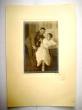 4636-I-WW2-Ofiter german cu sotia- fotografie de nunta-Kabinet foto mare.