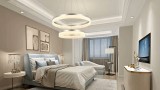 Cumpara ieftin Lustra LED Minimalist Ring, 100W, 2 inele, 50+30cm, alb, telecomanda, lumina rece/calda/neutra, intensitate reglabila