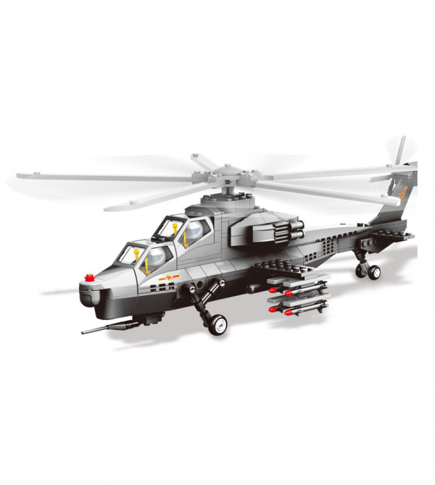 Set de construit din blocuri lego, model ELICOPTER din 283 piese