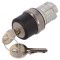 Comutator Rotativ cu Cheie 22mm Argintiu