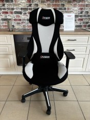 SCAUN SPORT DE BIROU ART ALB CU NEGRU