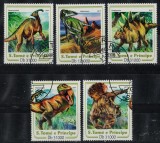 S. TOME E PRINCIPE 2017 - Dinozauri / serie completa, Stampilat