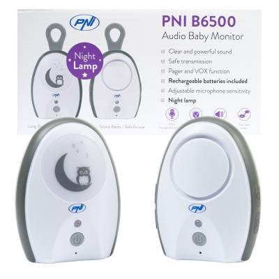 Resigilat : Audio Baby Monitor PNI B6500 wireless, intercom, cu lampa de noapte, f foto