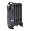 Mini radiator cu ulei 500w, 5 elementi, termostat ajustabil, negru