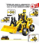 Constructor Dinamic Buldozer 330 Piese Set Constructie Plastic Non-Toxic Varsta 6+ Ani