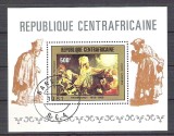 Central African Republic 1981 Painting, Rembrandt, perf. sheet, used O.009, Stampilat