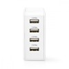 Incarcator USB 24W Nedis, 2x2.4A + 2x1A, 4 Porturi USB-A, Alb, Incarcare Rapida, Universal